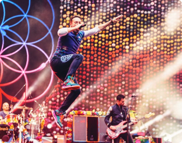 Circuito X presente en el concierto de Coldplay
